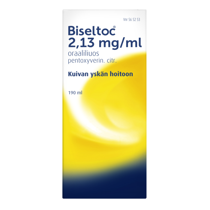 BISELTOC oraaliliuos 2,13 mg/ml 190 ml kuva 2
