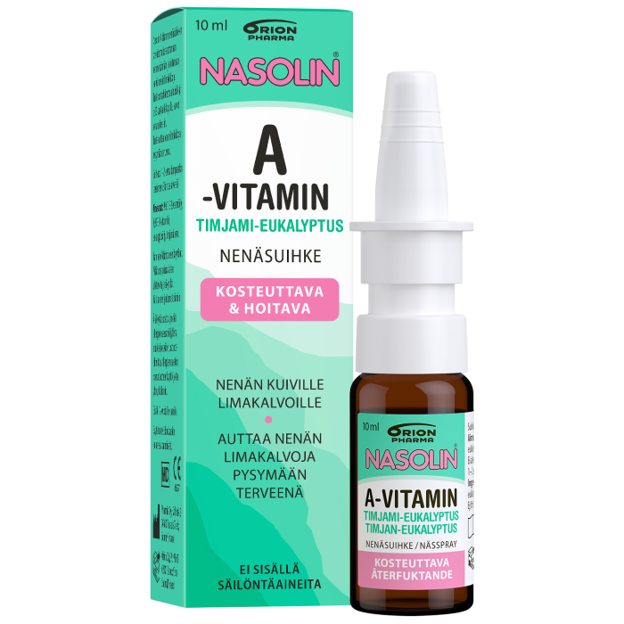 Nasolin A-vitamin Timjami-Eukalyptus nenäsumute 10 ml