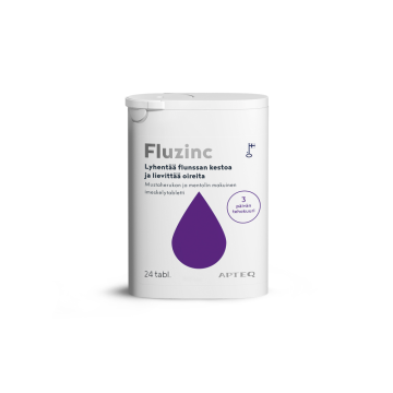 Fluzinc mustaherukka 24 tabl