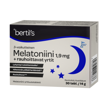 bertils Melatoniini 1,9 mg + yrtit 30 tabl