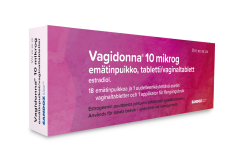 VAGIDONNA emätinpuikko, tabletti 10 mikrog 18 fol