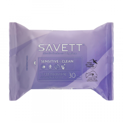 SAVETT SENSITIVE & CLEAN UUDELLENSULJ KOST.PYYHE 30 KPL